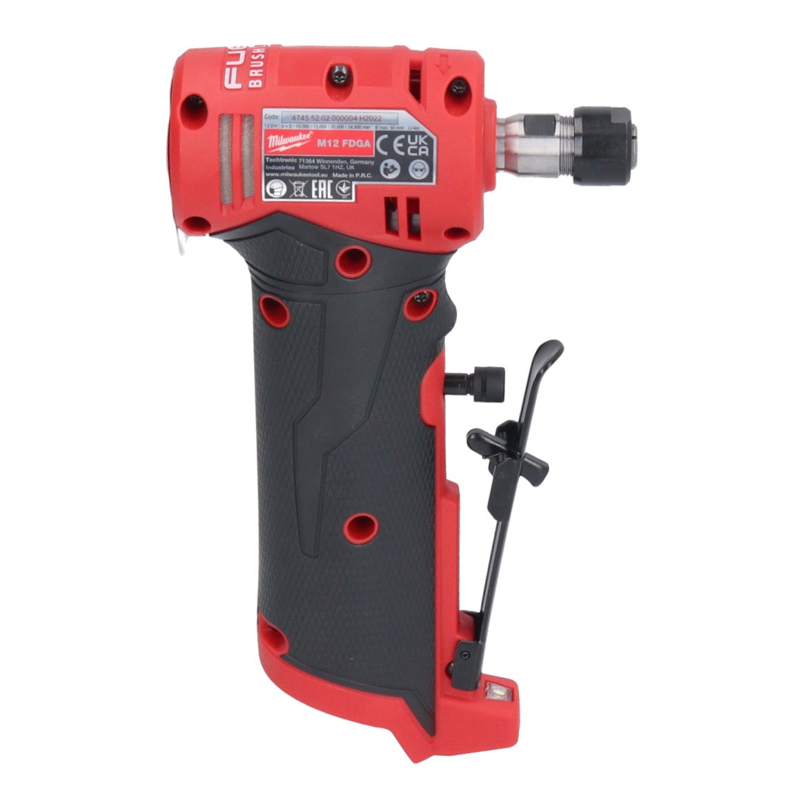 Milwaukee M12 FDGA-301 Geradschleifer abgewinkelt 12 V 6 / 8 mm Brushless + 1x Akku 3,0 Ah - ohne Ladegerät