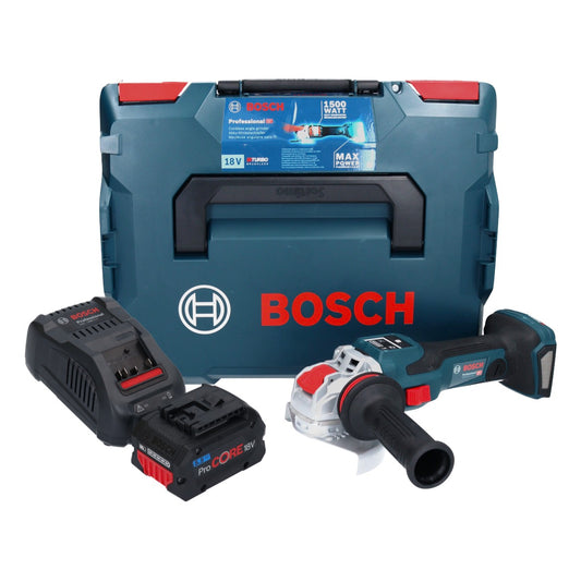 Bosch GWX 18V-15 SC Professional Akku Winkelschleifer 18 V 125 mm BITURBO X-LOCK + 1x ProCORE Akku 5,5 Ah + Ladegerät + L-BOXX - Toolbrothers