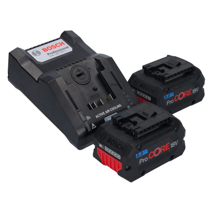 Bosch GWX 18V-15 SC Professional Akku Winkelschleifer 18 V ( 06019H6501 ) 125 mm BITURBO X-LOCK + 2x ProCORE Akku 8,0 Ah + Ladegerät + L-BOXX