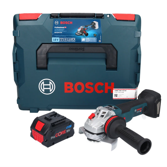 Bosch GWS 18V-10 SC Akku Winkelschleifer 18 V 125 mm Brushless + 1x ProCORE Akku 8,0 Ah + L-Boxx - ohne Ladegerät
