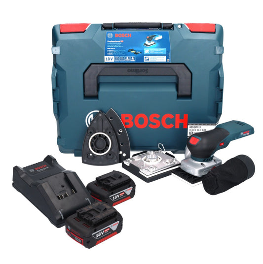 Ponceuse orbitale à batterie Bosch GSS 18V-13 18 V + 2x batteries 5,0 Ah + chargeur + L-BOXX