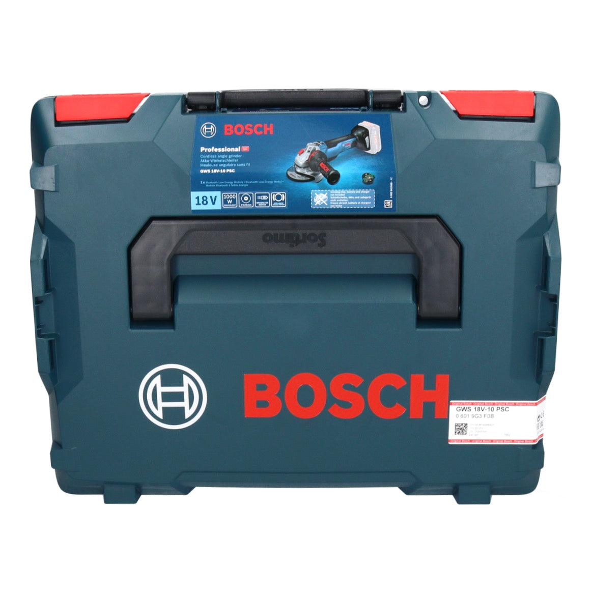 Bosch GWS 18V-10 PSC Professional Akku Winkelschleifer 18 V 125 mm Brushless + 1x ProCORE Akku 8,0 Ah + Ladegerät + L-Boxx