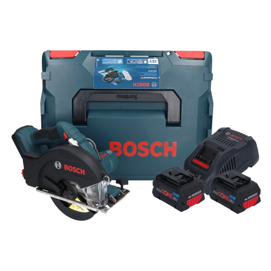 Bosch GKM 18V-50 Professional Akku Metall Handkreissäge 18 V 136 mm Brushless + 2x ProCORE Akku 5,5 Ah + Ladegerät + L-Boxx - Toolbrothers