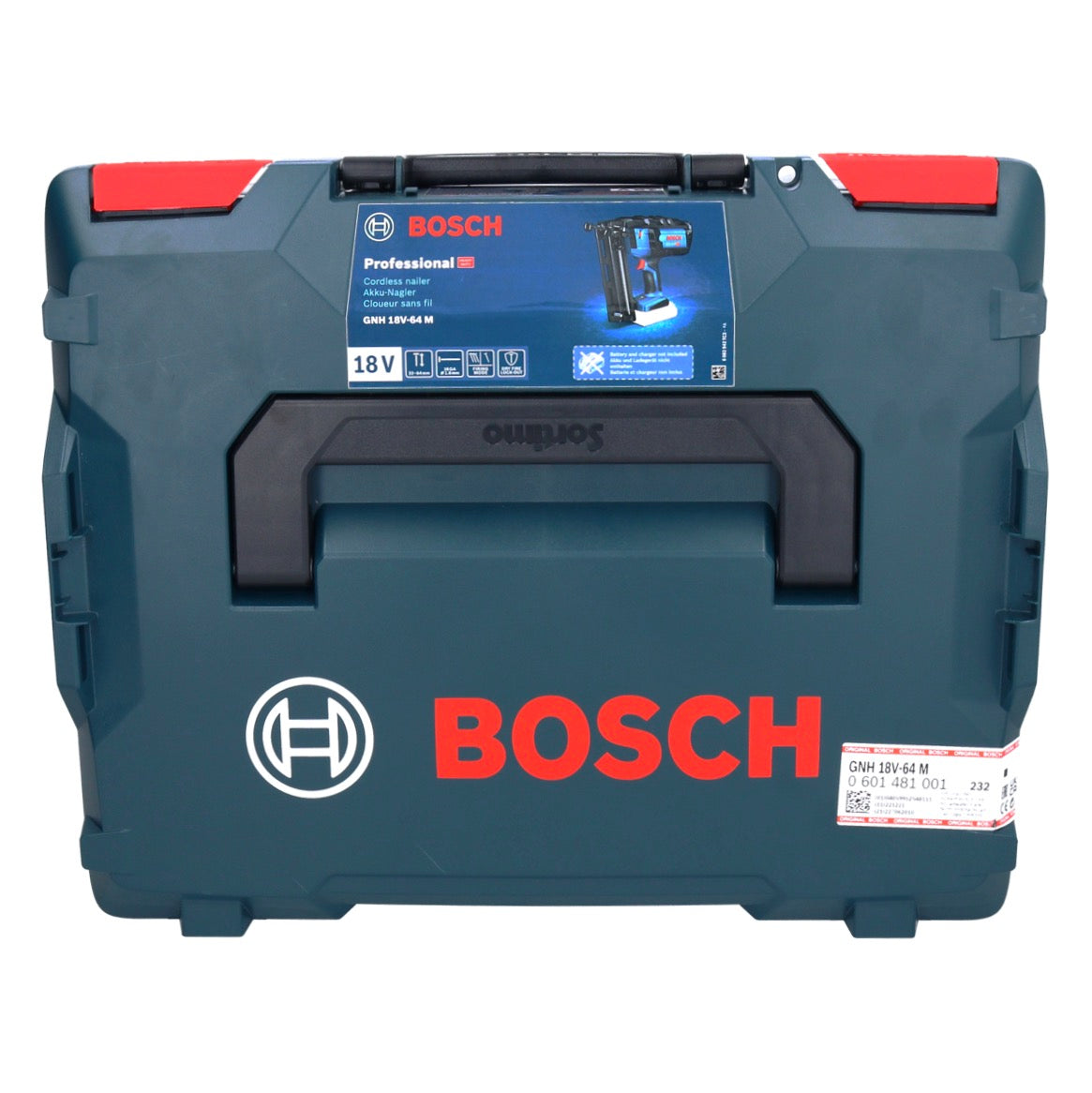 Bosch GNH 18V-64 M Professional Akku Nagler 18 V 64 mm + 2x Akku 5,0 Ah + Ladegerät + L-BOXX - Toolbrothers