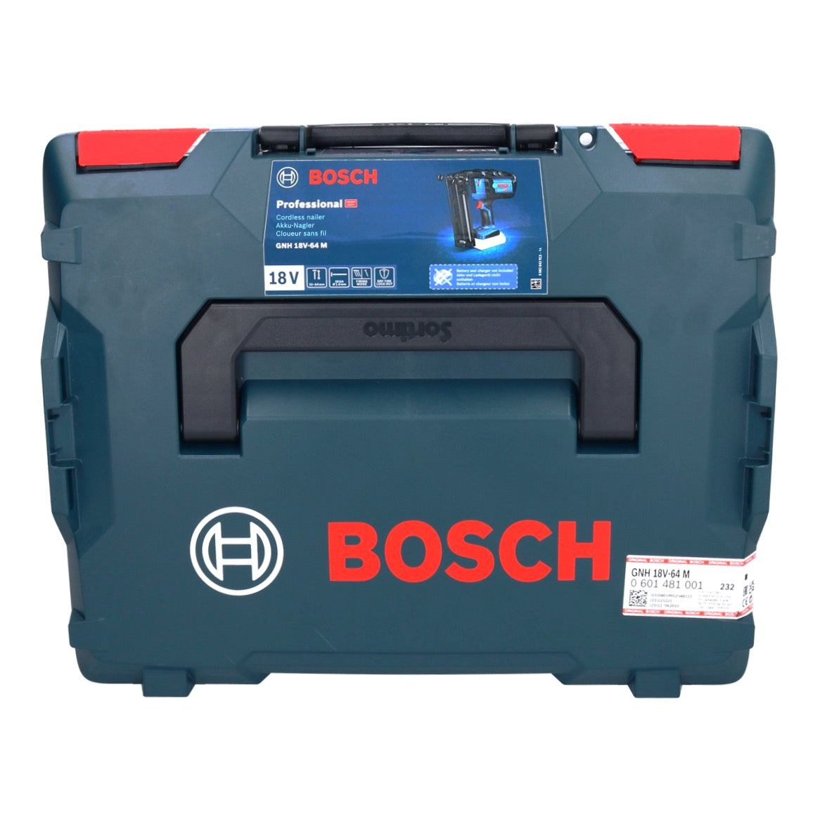 Cloueur sans fil Bosch GNH 18V-64 M Professional 18 V 64 mm + 2x batterie ProCORE 8,0 Ah + chargeur + L-BOXX