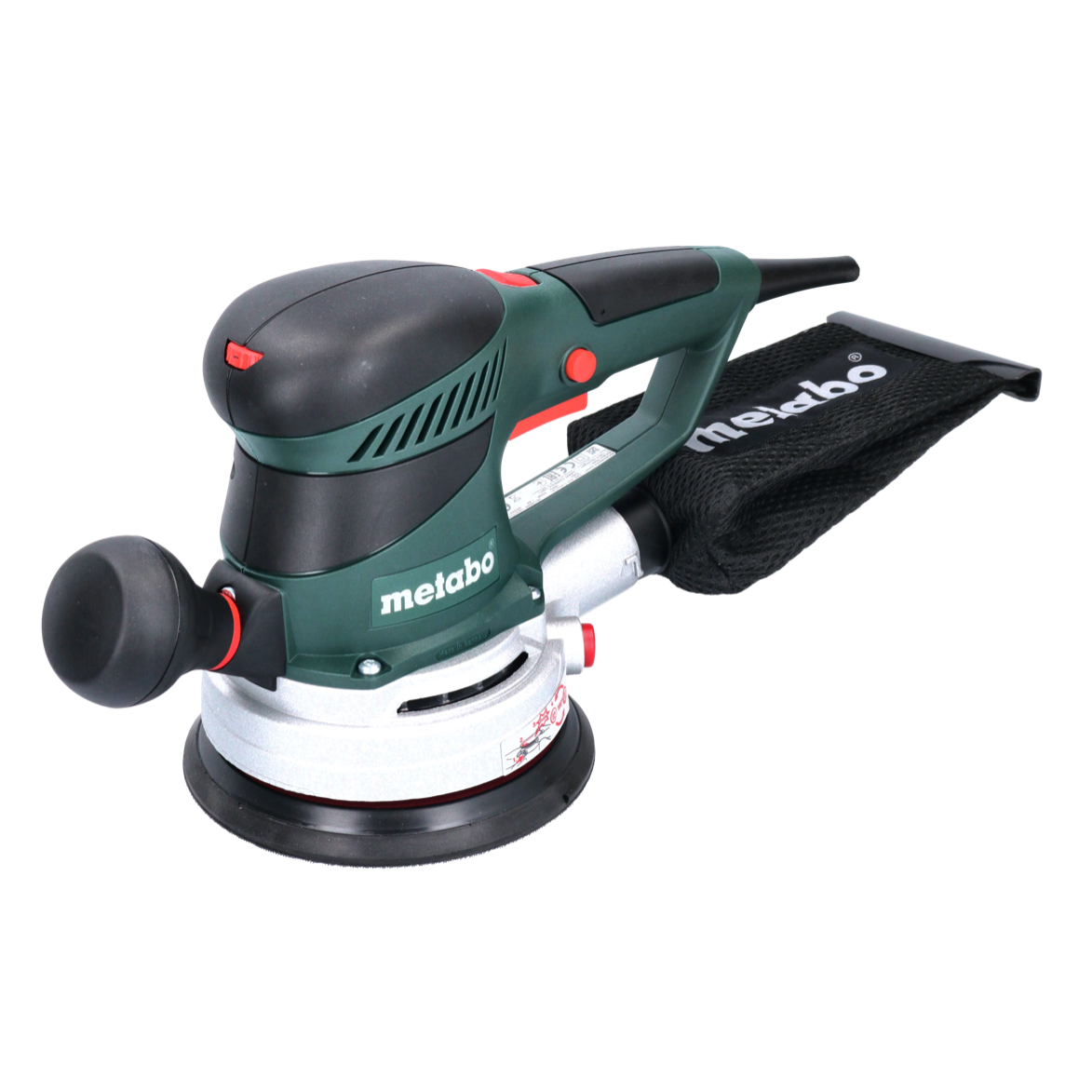 Metabo SXE 450 TurboTec Exzenterschleifer 350 Watt 150 mm ( 600129000 ) + 2x Toolbrothers TURTLE Schleifset 120x Schleifscheiben 150 mm Klett 6 Loch  je 20x P40 / P60 / P80 / P120 / P180 / 240 - Toolbrothers