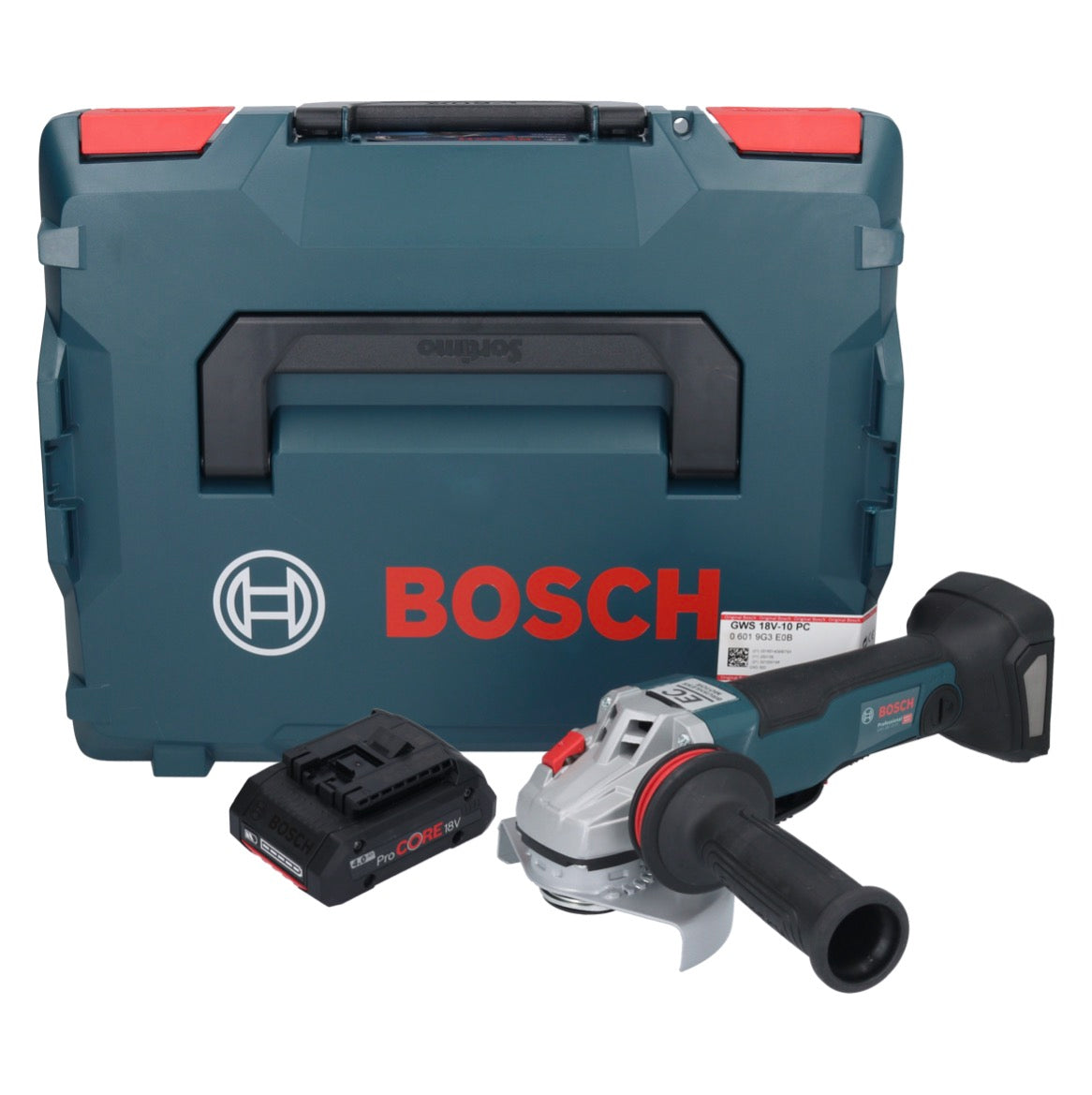 Bosch GWS 18V-10 PC Professional Akku Winkelschleifer 18 V 125 mm Brushless + 1x ProCORE Akku 4,0 Ah + L-Boxx - ohne Ladegerät - Toolbrothers