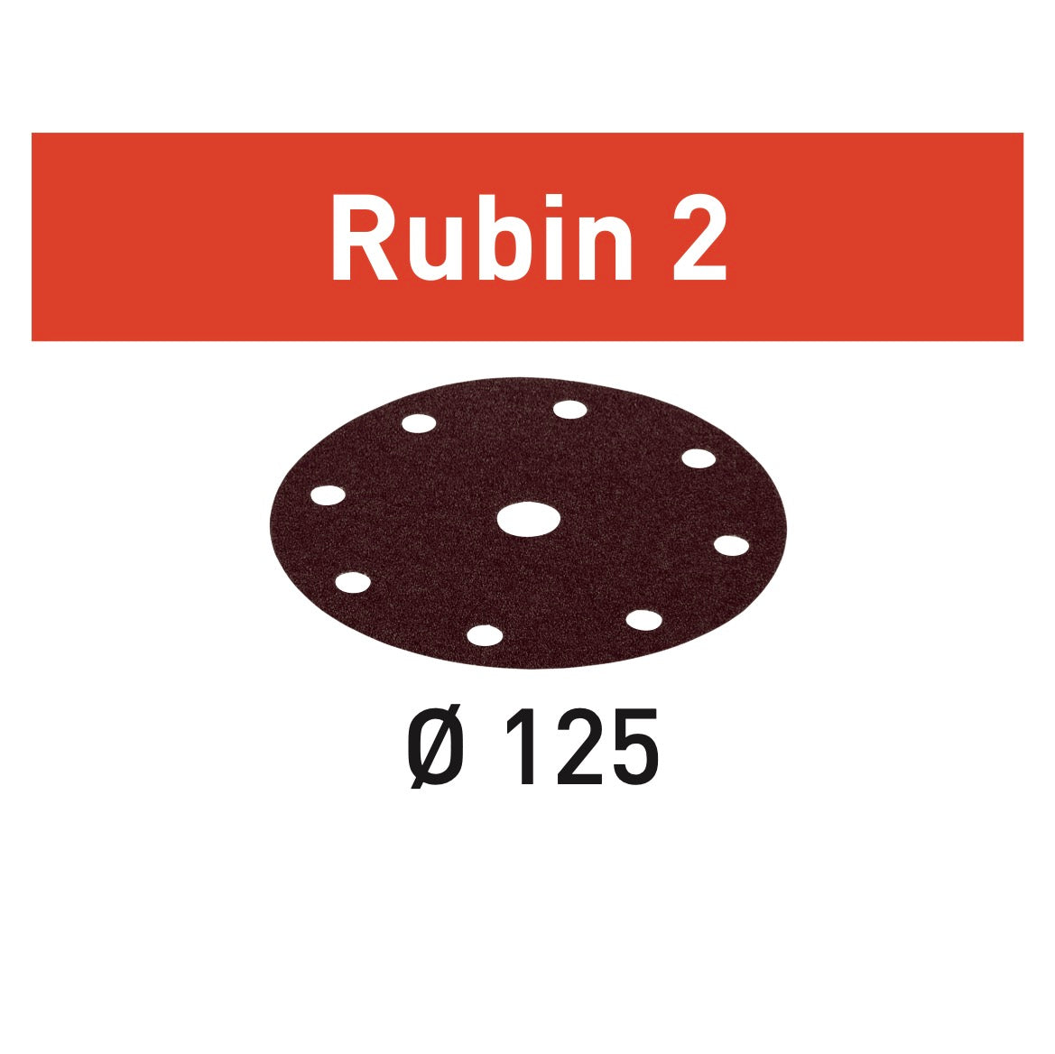 Festool Rubin 2 STF D125/8 P180 RU2/10 Schleifscheibe 125 mm P180 10 Stk. ( 499107 ) für RO 125, ES 125, ETS 125, ETSC 125, ETS EC 125, LEX 125 - Toolbrothers