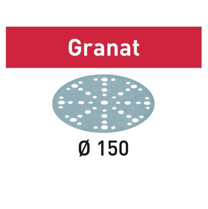 Festool Granat STF D150/48 P120 GR/10 Schleifscheibe 150 mm P120 10 Stk. ( 575157 ) für RO 150, ES 150, ETS 150, ETS EC 150, LEX 150, WTS 150, HSK-D 150 - Toolbrothers