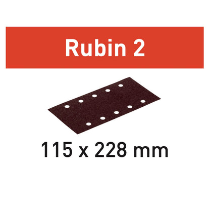 Festool Rubin 2 STF 115X228/8 P80 RU2/50 Schleifstreifen 115 x 228 mm P80 50 Stk. ( 499032 ) für RS 200, RS 2, RS 100, RS 100 C, RS 1, RS 1 C, HSK-A 115 x 226 - Toolbrothers