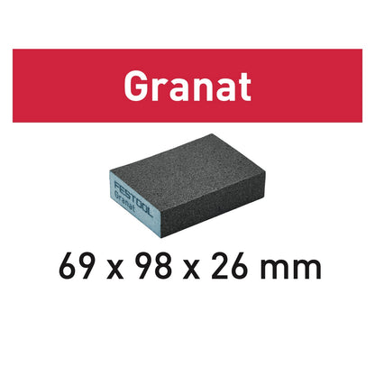 Festool Schleifblock Granat 69 x 98 x 26 mm 36 GR/6 Körnung 36 6 Stk. ( 201080 ) - Toolbrothers