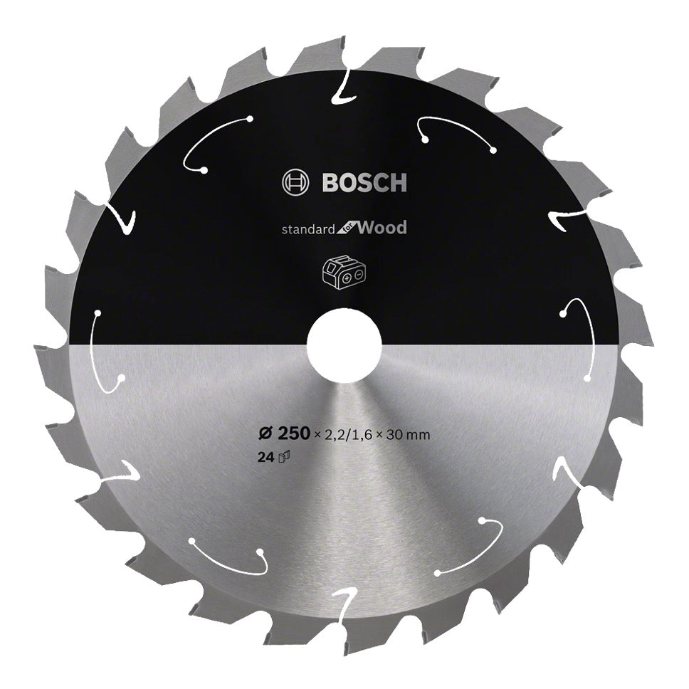 Bosch Professional Standard for Wood Kreissägeblatt 250 x 30 x 2,2 mm 24 Zähne ( 2608837727 ) - Toolbrothers