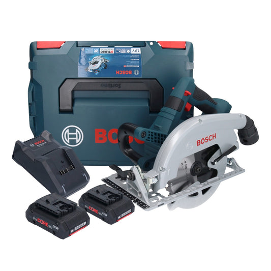 Bosch GKS 18V-70 L Akku Kreissäge 18 V Brushless 190 mm BITURBO + 2x ProCORE Akku 4,0 Ah + Ladegerät + L-Boxx - Toolbrothers