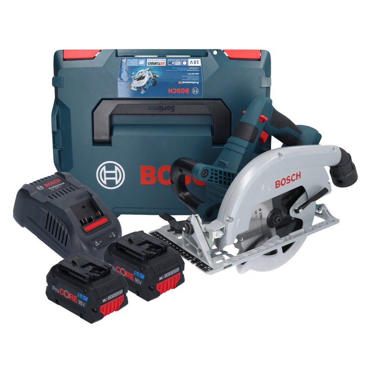 Bosch GKS 18V-70 L Akku Kreissäge 18 V Brushless 190 mm BITURBO ( 06016B9002 ) + 2x ProCORE Akku 5,5 Ah + Ladegerät + L-Boxx - Toolbrothers