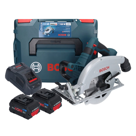 Scie circulaire à batterie Bosch GKS 18V-70 L 18 V sans balais 190 mm BITURBO + 2x batterie ProCORE 8,0 Ah + chargeur + L-Boxx