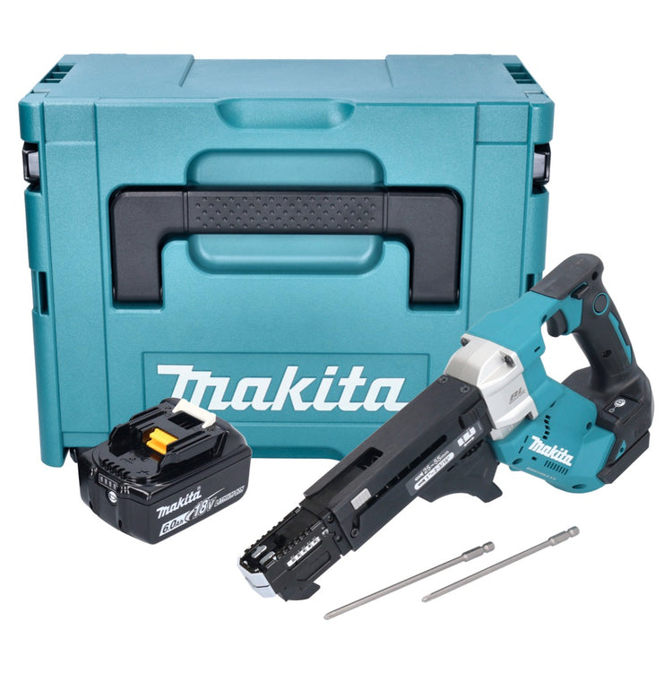 Makita DFR 551 G1J Akku Magazinschrauber 18 V 25 - 55 mm Brushless + 1x Akku 6,0 Ah + Makpac - ohne Ladegerät - Toolbrothers