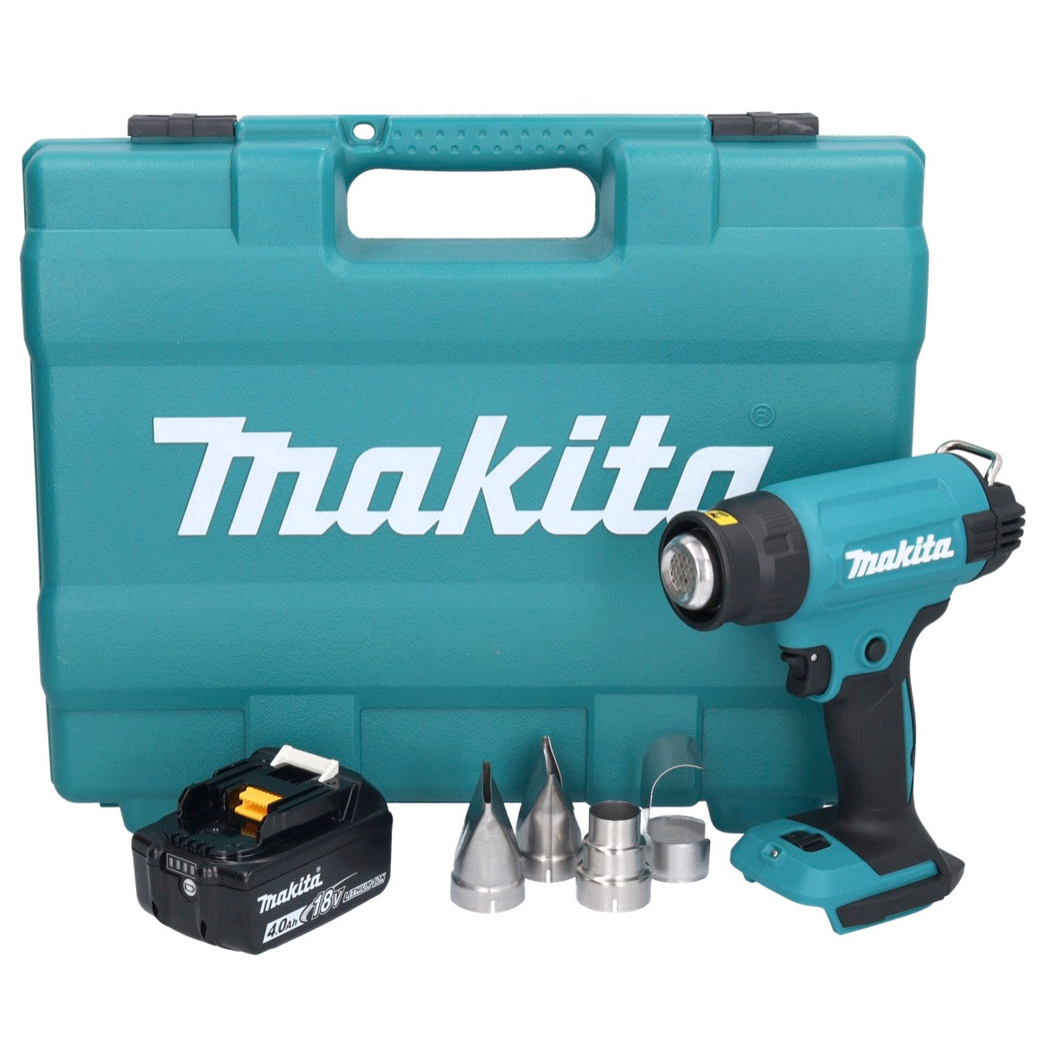 Makita DHG 181 M1K Akku Heißluftgebläse 18 V 150 - 550°C + 1x Akku 4,0 Ah + Koffer - ohne Ladegerät - Toolbrothers