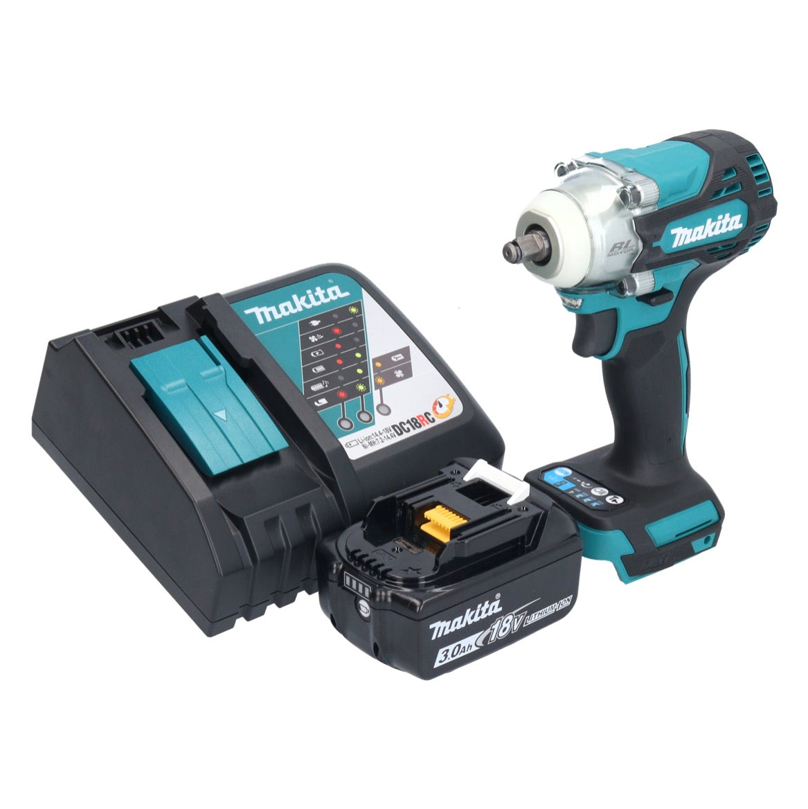 Makita DTW 302 RF1 Akku Schlagschrauber 18 V 300 Nm 3/8" Brushless + 1x Akku 3,0 Ah + Ladegerät - Toolbrothers