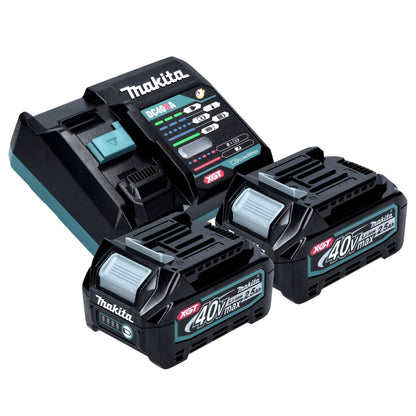 Makita ML003GD201 Projecteur de chantier LED à batterie 18 V / 40 V max 1100 lm + 2x batteries 2,5 Ah + chargeur