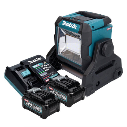 Makita ML003GM201 Projecteur de chantier LED à batterie 18 V / 40 V max 1100 lm + 2x batteries 4,0 Ah + chargeur