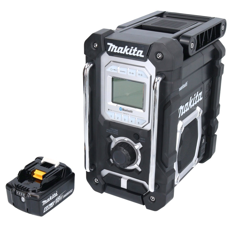 Makita DMR 108 G1 Akku Radio 10,8 V - 18 V Bluetooth IP64 + 1x Akku 6,0 Ah - ohne Ladegerät