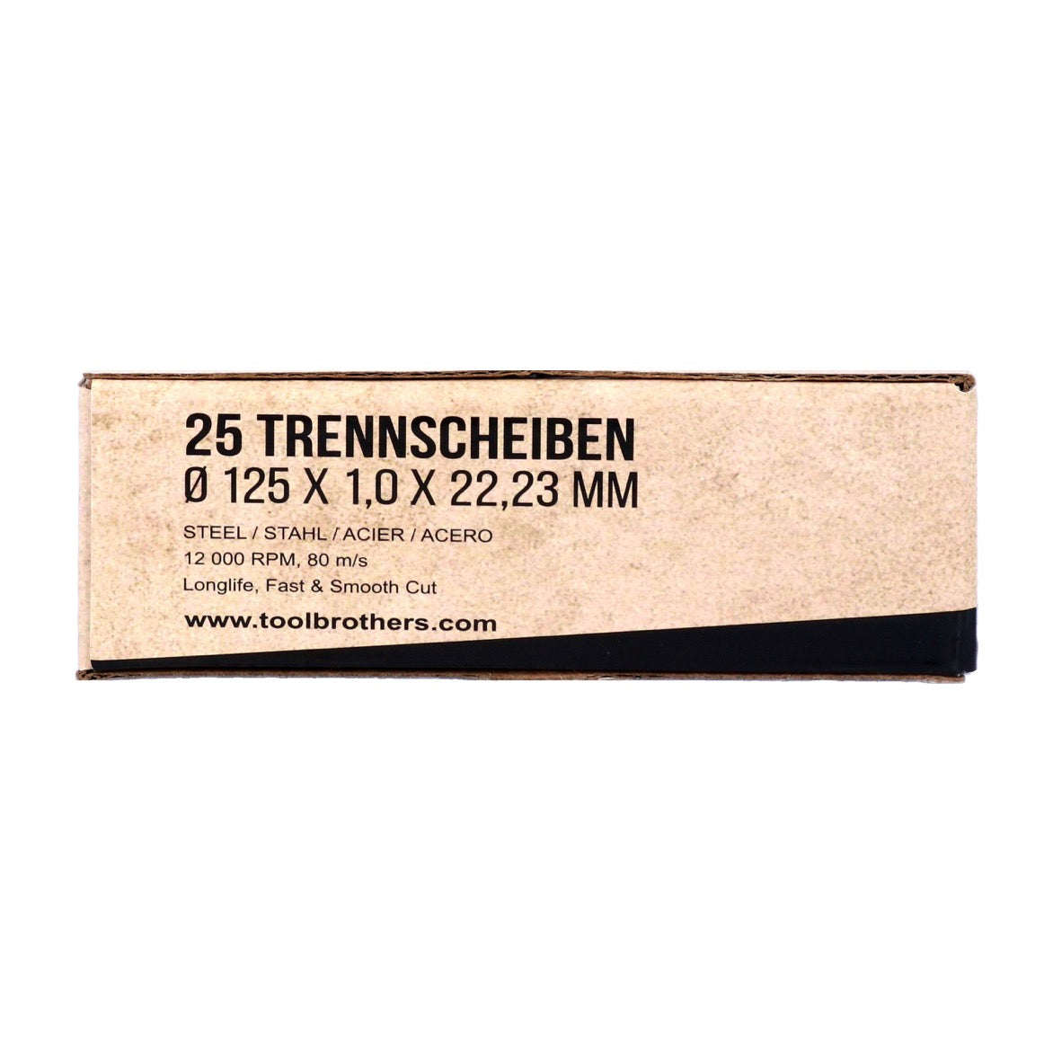 Toolbrothers MANTIS Trennscheiben- Set in Profi Qualität 2 Packungen 50 Stück, 125 x 22,23 x 1 mm zur Bearbeitung von Metall, Stahl, Edelstahl / INOX für Winkelschleifer - Toolbrothers