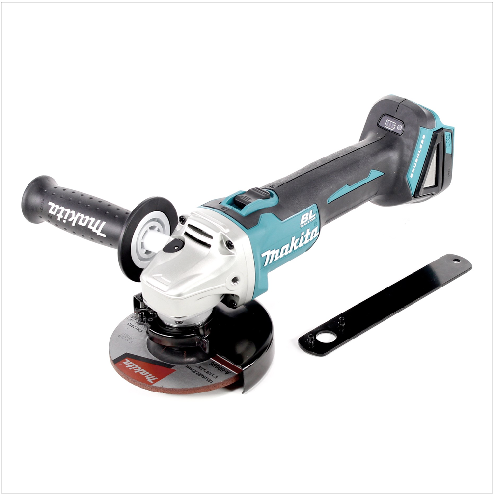 Makita DGA 506 Z Akku Winkelschleifer 18 V 125 mm Brushless Solo + Toolbrothers MANTIS Trennscheiben- Set - ohne Akku, ohne Ladegerät