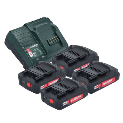 Metabo Basic Set 4x Li-Power Akkupack 18 V 2,0 Ah ( 4x 625596000 ) + SC 30 Ladegerät 12 - 18 V ( 316067840 ) - Toolbrothers