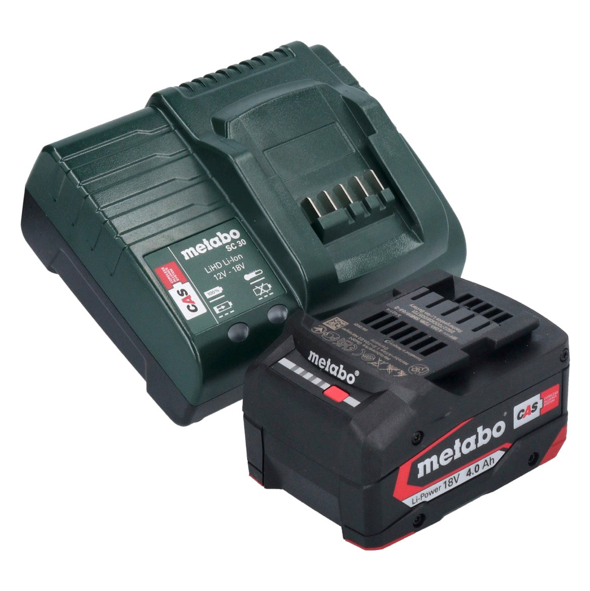 Metabo Basic Set 1x batterie Li-Power 18 V 4,0 Ah + chargeur Metabo SC 30 12 - 18 V (685192000)