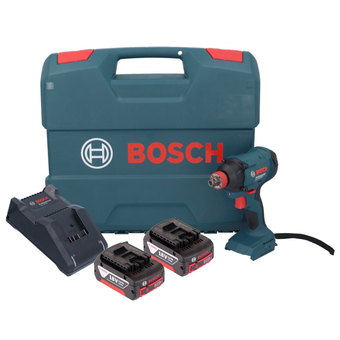 Bosch GDX 18V-180 Akku Drehschlagschrauber 18 V 180 Nm 1/2" + 2x Akku 3,0 Ah + Ladegerät + L-Case