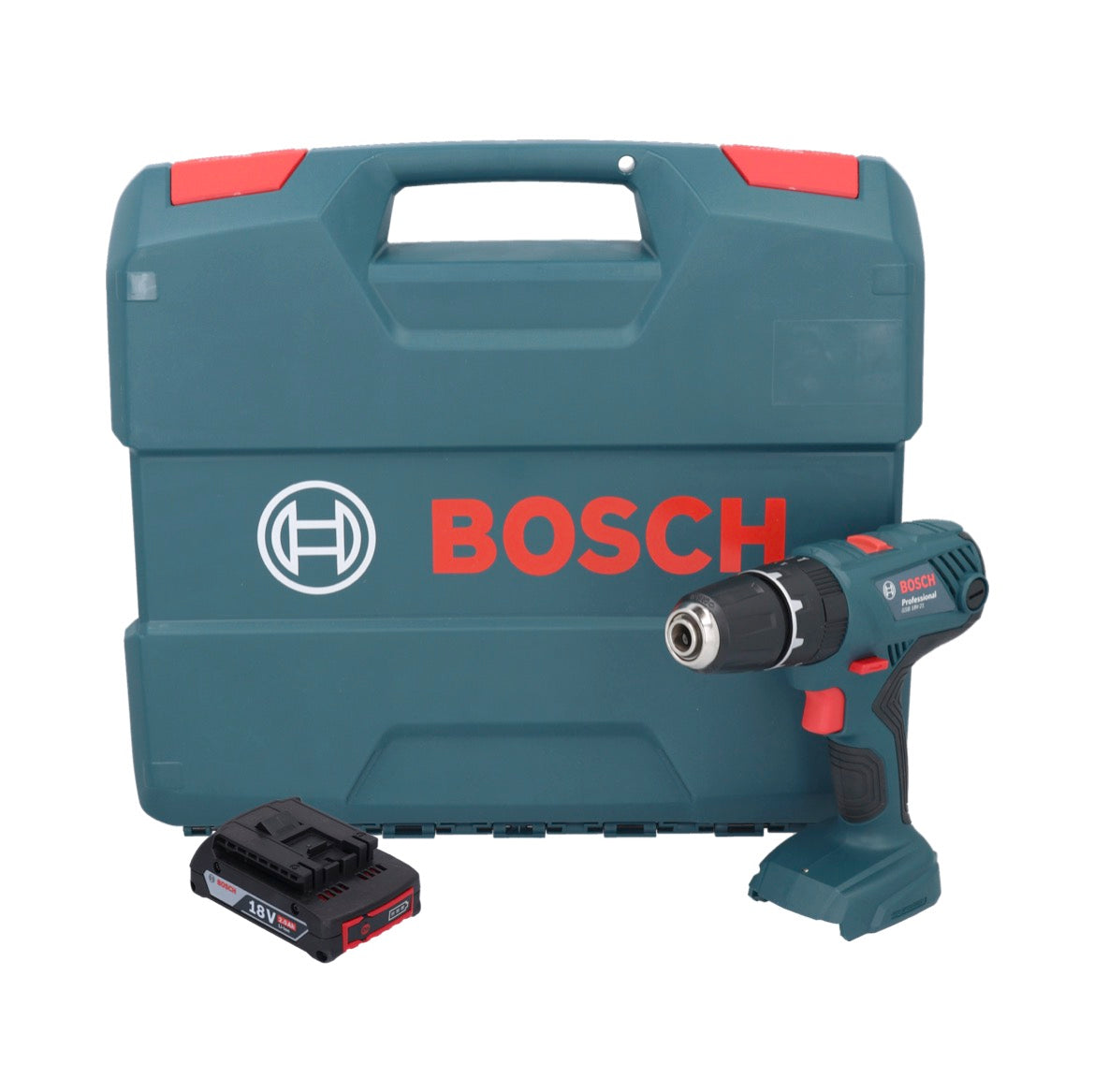 Perceuse à percussion sans fil Bosch GSB 18V-21 18 V 55 Nm + 1x batterie 2,0 Ah + mallette en L - sans chargeur