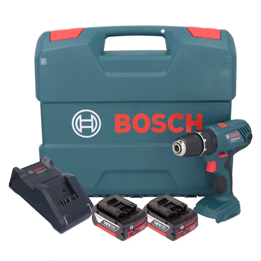 Bosch GSB 18V-21 Akku Schlagbohrschrauber 18 V 55 Nm + 2x Akku 3,0 Ah + Ladegerät + L-Case