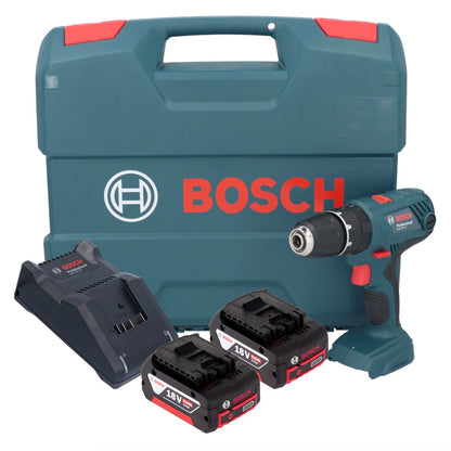 Bosch GSB 18V-21 Akku Schlagbohrschrauber 18 V 55 Nm + 2x Akku 6,0 Ah + Ladegerät + L-Case