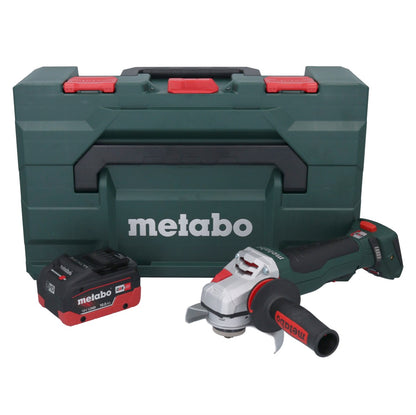 Metabo WPBA 18 LTX BL 15-125 Quick DS Meuleuse d'angle sur batterie 18 V 125 mm sans balais + 1x batterie 10,0 Ah + métaBOX - sans chargeur