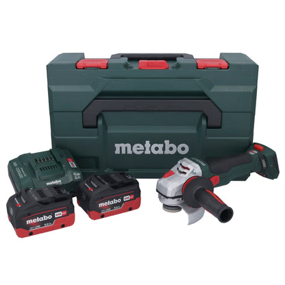 Metabo WB 18 LTX BL 15-125 Meuleuse d'angle sur batterie Quick 18 V 125 mm sans balais + 2x batterie 8,0 Ah + chargeur + métaBOX