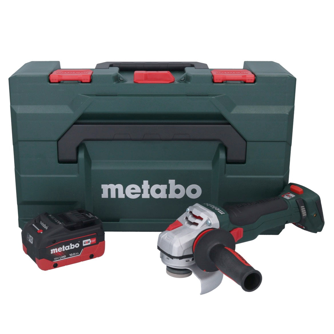 Metabo WB 18 LTX BL 15-125 Meuleuse d'angle sur batterie Quick 18 V 125 mm sans balais + 1x batterie 10,0 Ah + métaBOX - sans chargeur