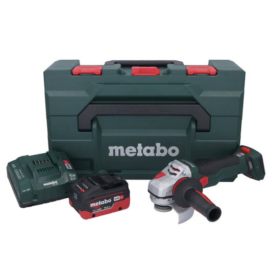 Metabo WB 18 LTX BL 15-125 Quick Akku Winkelschleifer 18 V 125 mm Brushless + 1x Akku 10,0 Ah + Ladegerät + metaBOX
