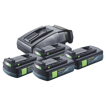 Festool Energie Set 4x BP 18 Li 3,0 C Akku 18 V 3,0 Ah / 3000 mAh Li-Ion ( 4x 577658 ) + TCL 6 Ladegerät ( 201135 ) - Toolbrothers