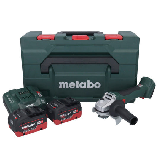 Metabo W 18 L BL 9-125 Akku Winkelschleifer 18 V 125 mm Brushless + 2x Akku 5,5 Ah + Ladegerät + metaBOX - Toolbrothers