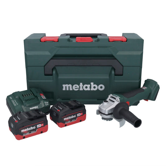 Metabo W 18 L BL 9-125 Akku Winkelschleifer 18 V 125 mm Brushless + 2x Akku 8,0 Ah + Ladegerät + metaBOX - Toolbrothers