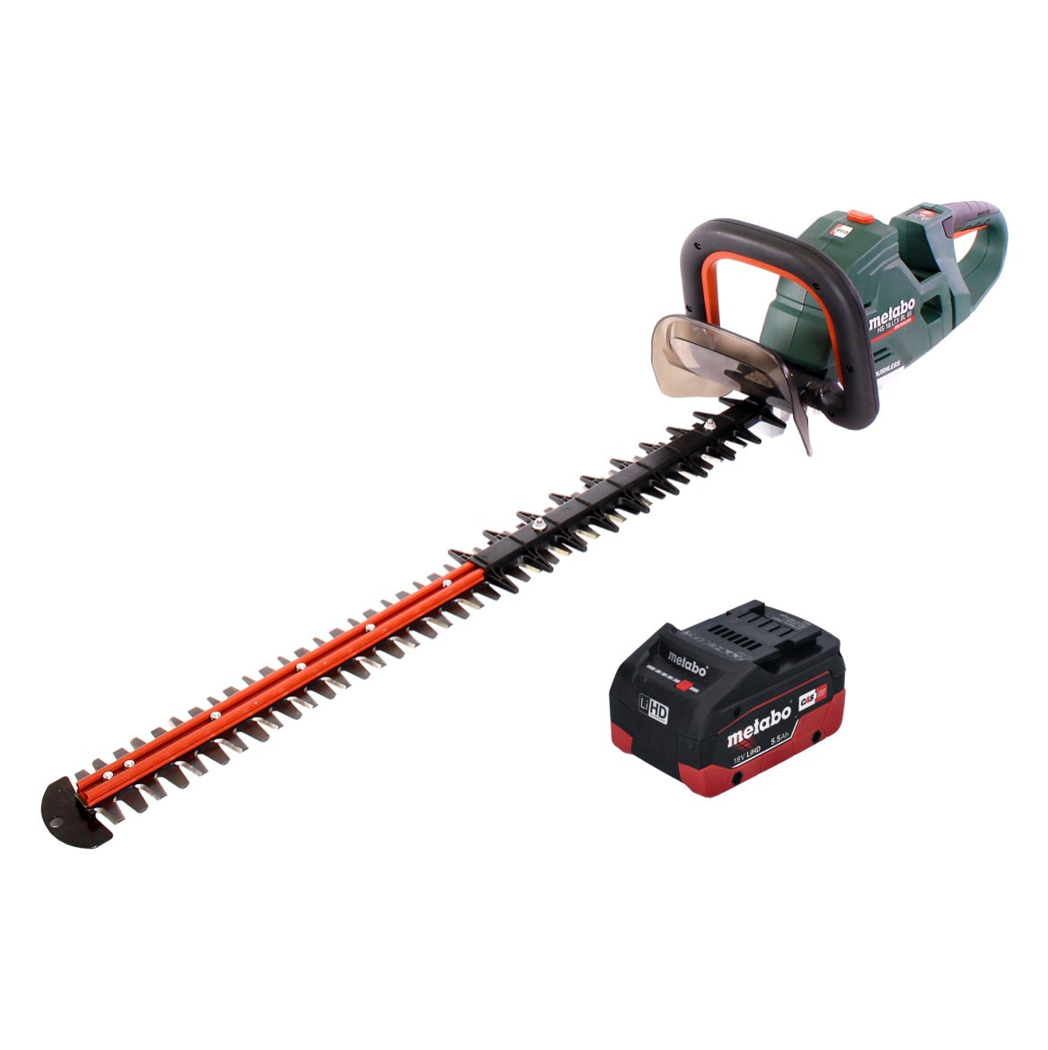 Metabo HS 18 LTX BL 75 Akku Heckenschere 18 V 75 cm Brushless + 1x Akku 5,5 Ah - ohne Ladegerät - Toolbrothers