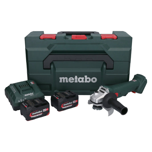 Meuleuse d'angle sur batterie Metabo W 18 L 9-125 18 V 125 mm + 2x batteries 4,0 Ah + chargeur + métaBOX (602247510)