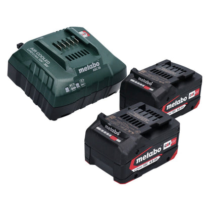 Meuleuse d'angle sur batterie Metabo W 18 L 9-125 18 V 125 mm + 2x batteries 4,0 Ah + chargeur + métaBOX (602247510)