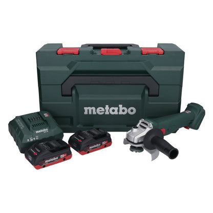 Metabo W 18 L 9-125 Akku Winkelschleifer 18 V 125 mm + 2x Akku 4,0 Ah + Ladegerät + metaBOX - Toolbrothers