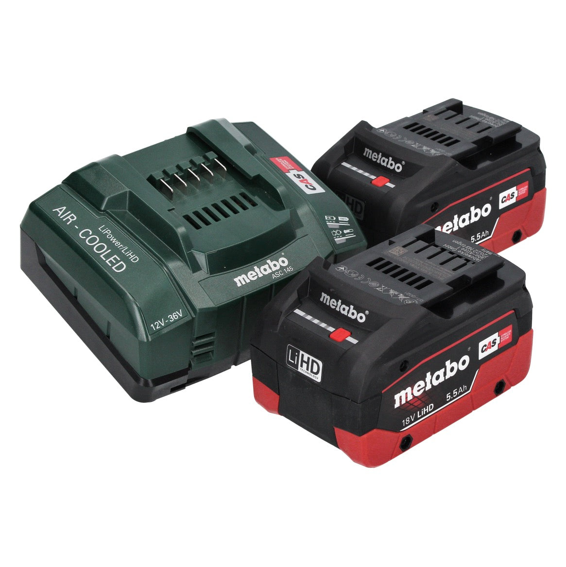 Metabo W 18 L 9-125 Akku Winkelschleifer 18 V 125 mm + 2x Akku 5,5 Ah + Ladegerät + metaBOX - Toolbrothers