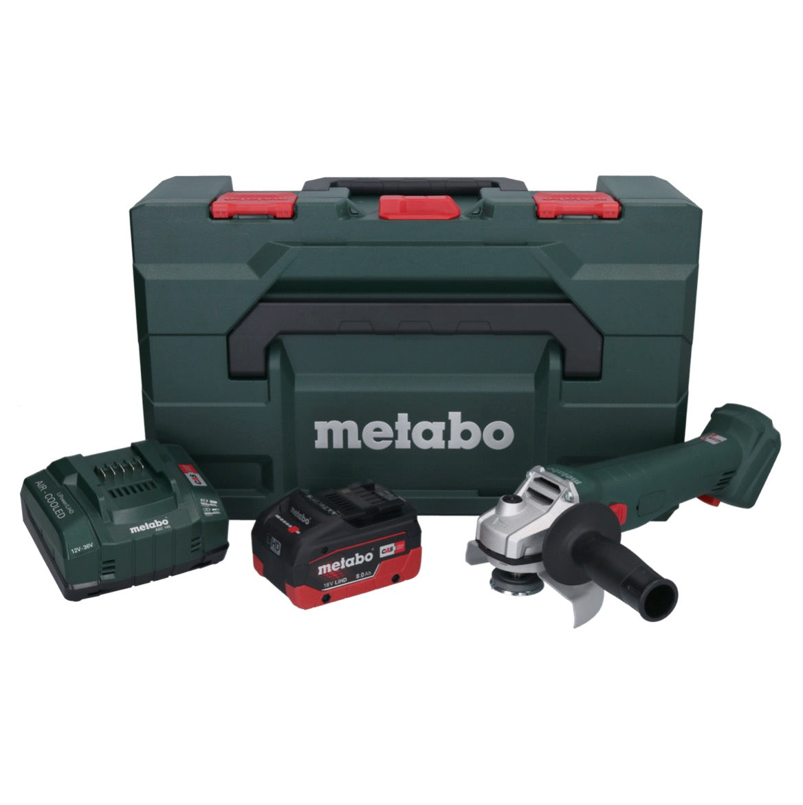 Metabo W 18 L 9-125 Akku Winkelschleifer 18 V 125 mm + 1x Akku 8,0 Ah + Ladegerät + metaBOX - Toolbrothers