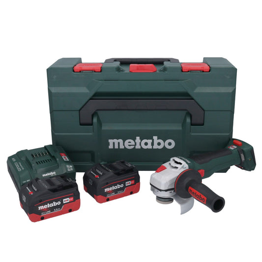 Metabo WB 18 LT BL 11-125 Quick Akku Winkelschleifer 18 V 125 mm Brushless + 2x Akku 5,5 Ah + Ladegerät + metaBOX ( 613054660 ) - Toolbrothers