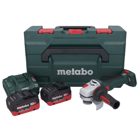 Metabo WB 18 LT BL 11-125 Quick Akku Winkelschleifer 18 V 125 mm Brushless + 2x Akku 10,0 Ah + Ladegerät + metaBOX - Toolbrothers