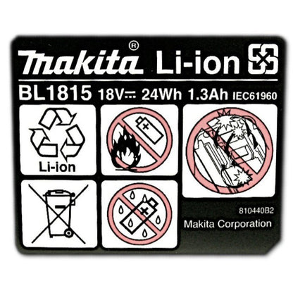Makita BL 1815 18V - 1,3 Ah / 1300 mAh Li-Ion AKKU 195445-6 - Toolbrothers