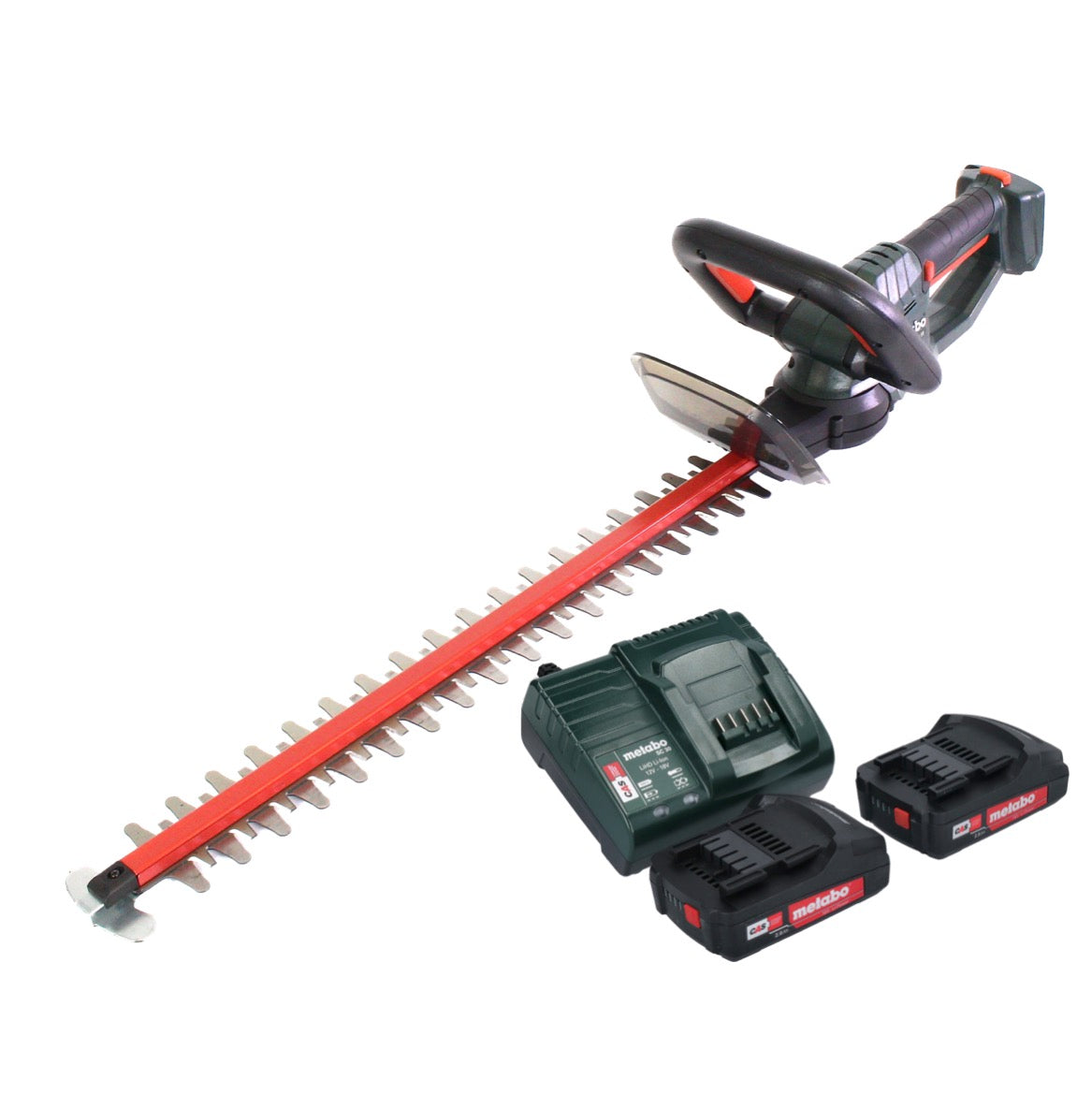 Metabo HS 18 LTX 55 Akku Heckenschere 18 V 53 cm + 2x Akku 2,0 Ah + Ladegerät ( 601718500 ) - Toolbrothers